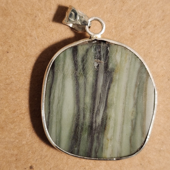 925 sterling silver Zebra Jasper pendant - Picture 5 of 5
